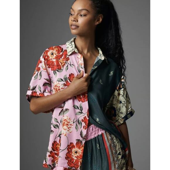 Anthropologie Tops - Anthropologie Oversized Surf Shirt - S Green